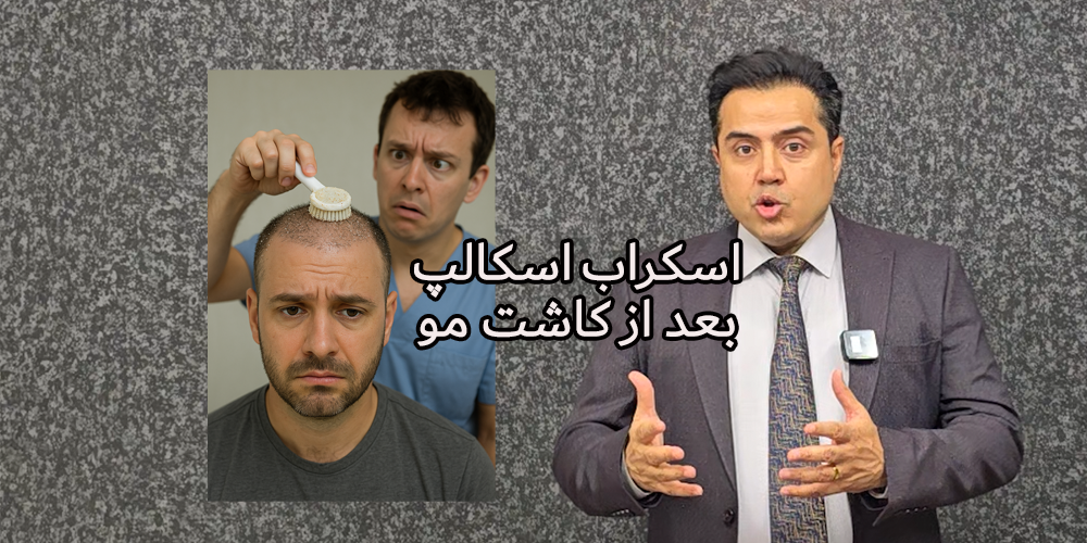 اسکراب اسکالپ بعد از کاشت مو